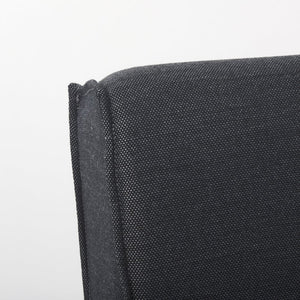 Mercana Damon Upholstered Dining Chair with Casters - Elegant Cream Fabric, Supportive Backrest & Mobility Gray Fabric 68325