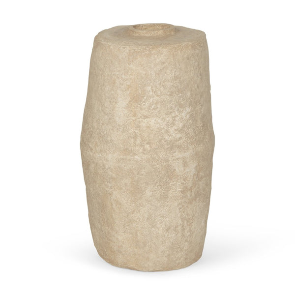 Mercana Rama Hand-Crafted Eco-Friendly Floor Vase - Unique Artisanal Accent for Modern Bohemian Decor Beige Paper Mache| Large 70201