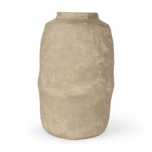 Mercana Bala Handcrafted Paper Mache Vase - Sustainable Artisanal Home Accent for Unique Decor and Style Gray Paper Mache | Large 70205