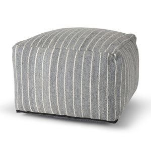 Mercana Kensie Coastal-Inspired Pouf for Versatile Seating, Eco-Friendly Design, and Casual Home Décor 70378
