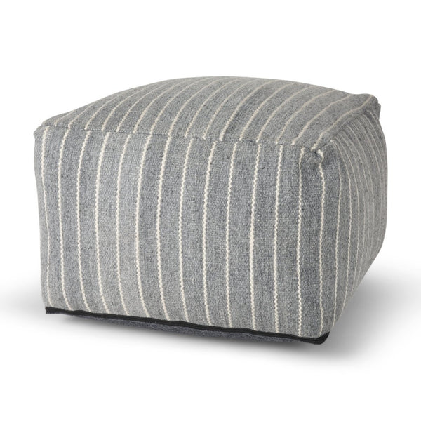 Mercana Kensie Coastal-Inspired Pouf for Versatile Seating, Eco-Friendly Design, and Casual Home Décor 70378