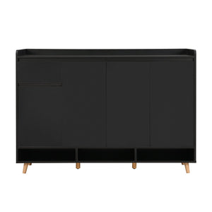 English Elm On-Trend Contemporary Shoe Cabinet With Adjustable Shelves, Stylish Organizer For Entryway & Living Room N721S000058B-GIGA