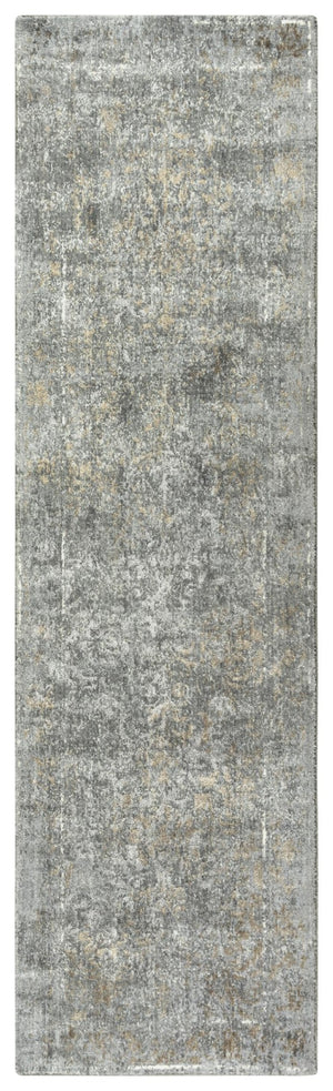 Alora Decor Essential Gray Runner Rug With Hand-Washed Wool Blend, Neutral Distressed Palette For Hallways 2'6" x 8' 00700710100332608