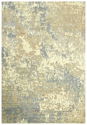 Alora Decor Essential Beige Rectangle Rug—Modern Wool-Tencel Hybrid With Subtle Abstract Neutrals, Durable Bound Edge Finish 5' x 8' 00700710300040508