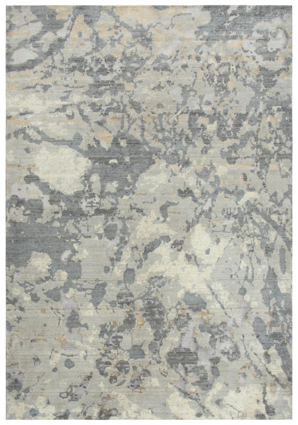 Alora Decor Essential Gray Rectangle Rug — Modern New Zealand Wool & Tencel Hybrid, Soft Low-Profile Weave For Rooms 10' x 13' 00700710400330113