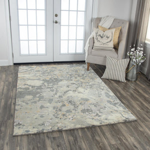 Alora Decor Essential Gray Rectangle Rug — Modern New Zealand Wool & Tencel Hybrid, Soft Low-Profile Weave For Rooms 10' x 13' 00700710400330113