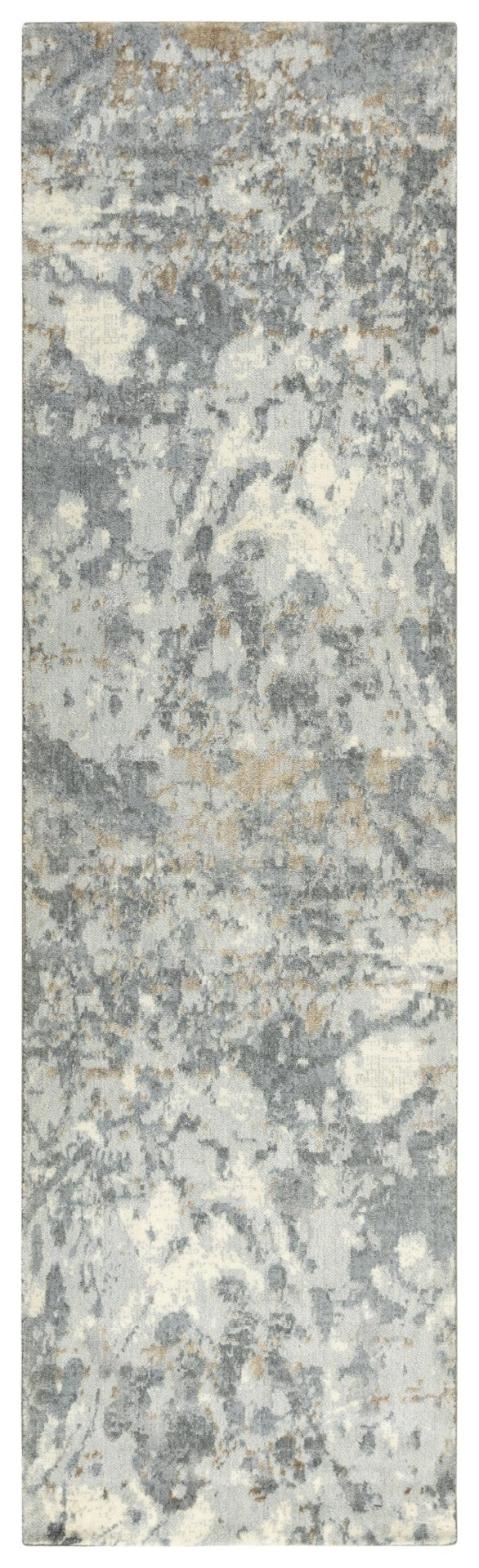 Alora Decor Essential Gray Runner Rug With New Zealand Wool-Tencel Hybrid, Durable Low-Maintenance Modern Style 2'6" x 10' 00700710400332610