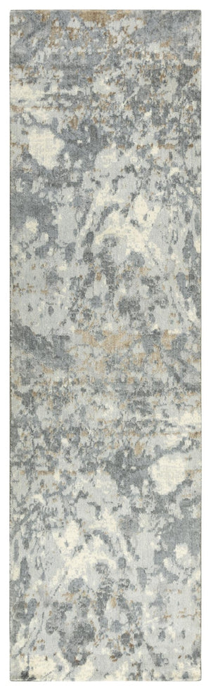 Alora Decor Essential Gray Runner Rug With New Zealand Wool-Tencel Hybrid, Durable Low-Maintenance Modern Style 2'6" x 10' 00700710400332610
