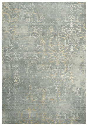 Alora Decor Essential Gray Hand-Finished Rug With New Zealand Wool And Tencel Blend, French Country Scroll Elegance 10' x 13' 00700710600330113