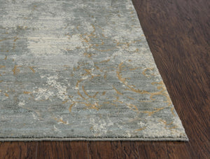 Alora Decor Essential Gray Hand-Finished Rug With New Zealand Wool And Tencel Blend, French Country Scroll Elegance 10' x 13' 00700710600330113