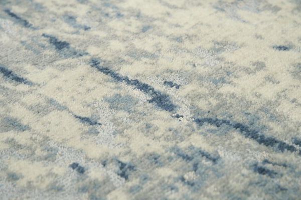 Alora Decor Essential Blue Runner Rug — Hand‑Knotted Look Wool Blend, Soft Luster, Durable Latex Backing For Halls 2'6" x 10' 00700710700092610