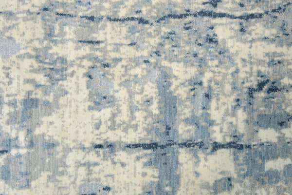 Alora Decor Essential Blue Runner Rug — Hand‑Knotted Look Wool Blend, Soft Luster, Durable Latex Backing For Halls 2'6" x 10' 00700710700092610