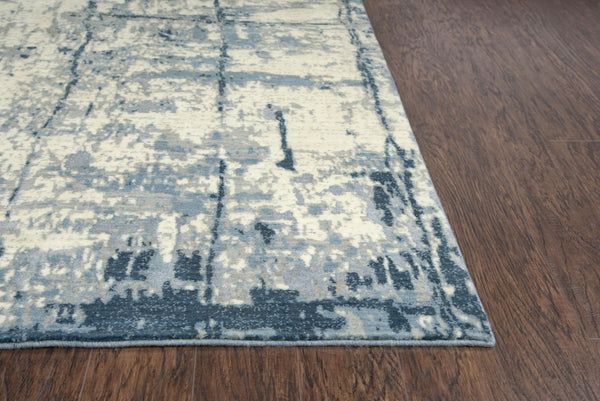 Alora Decor Essential Blue Runner Rug — Hand‑Knotted Look Wool Blend, Soft Luster, Durable Latex Backing For Halls 2'6" x 10' 00700710700092610
