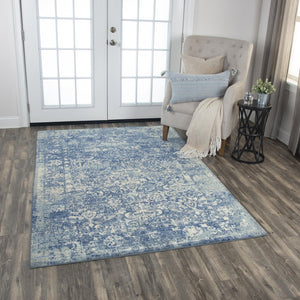 Alora Decor Essential Blue Runner Rug With Wool-Tencel Blend, Hand-Knotted Look, Plush Comfort, Durable Transitional Style 2'6" x 10' 00700710800092610