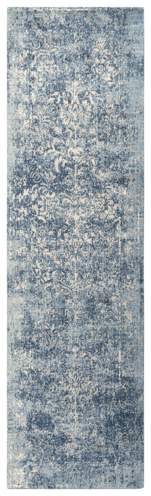 Alora Decor Essential Blue Runner Rug With Wool-Tencel Blend, Hand-Knotted Look, Plush Comfort, Durable Transitional Style 2'6" x 10' 00700710800092610