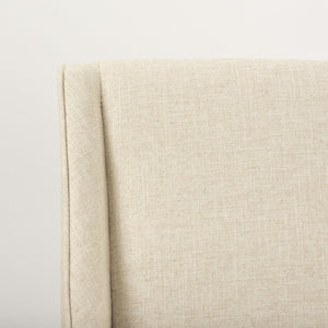 Mercana Kensington Farmhouse Counter Stool with High Back, Nailhead Trim, and Durable Linen Fabric Design 70244