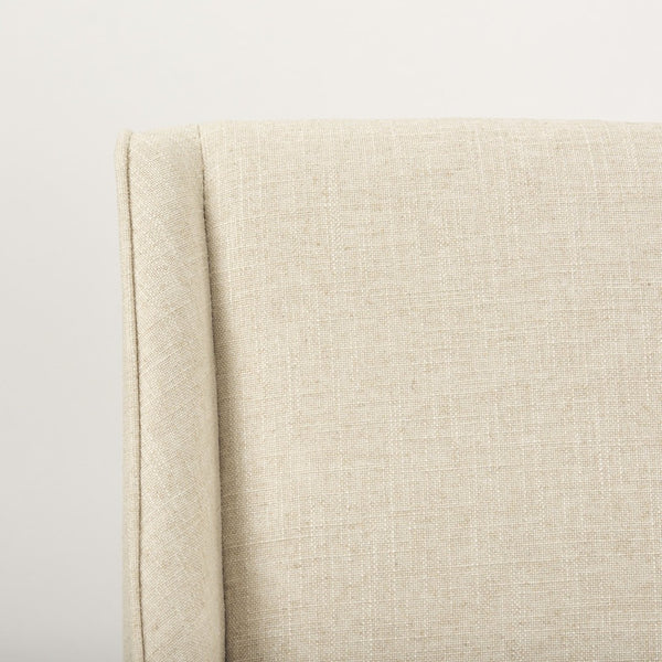 Mercana Kensington Farmhouse Counter Stool with High Back, Nailhead Trim, and Durable Linen Fabric Design 70244