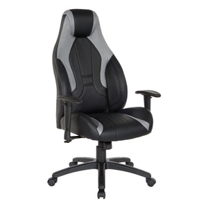 OSP Home Furnishings Commander Gaming Chair Grey