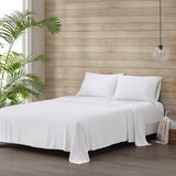 Beautyrest Tencel Polyester Blend Casual Sheet Set BR20-3895 White