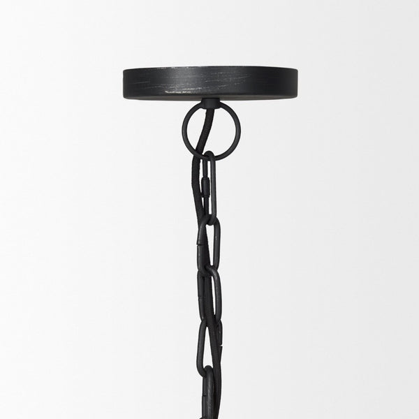 Mercana Karina Pendant Light – Stunning Hammered Dome Design in Matte Black with Luxurious Gold Interior Finish Matte Black | 24" Round 70057