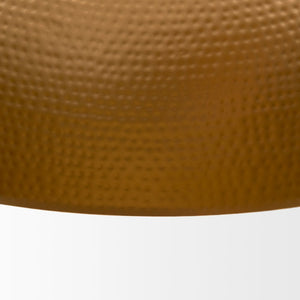 Mercana Karina Pendant Light – Stunning Hammered Dome Design in Matte Black with Luxurious Gold Interior Finish Matte Black | 24" Round 70057