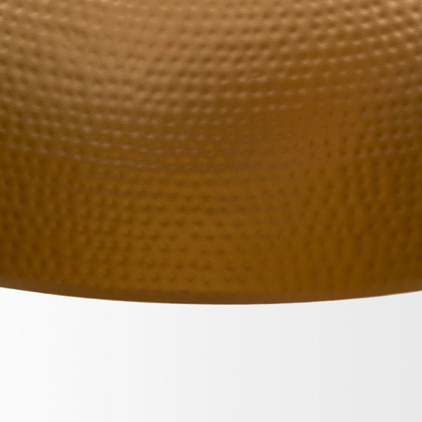 Mercana Karina Pendant Light – Stunning Hammered Dome Design in Matte Black with Luxurious Gold Interior Finish Matte Black | 24" Round 70057