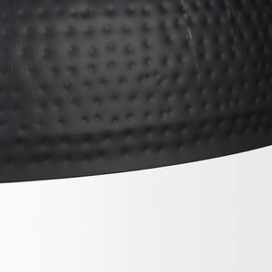 Mercana Karina Pendant Light – Stunning Hammered Dome Design in Matte Black with Luxurious Gold Interior Finish Matte Black | 36" Round 70058