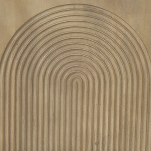 Mercana Tucker Modern Accent Cabinet with Carved Arch Pattern – Stylish Storage for Any Living Space Light Brown Wood | 2 Door 69952