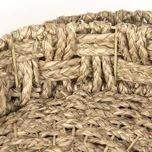 Mercana Haini Elegant Handwoven Basketweave Trays with Loop Handles for Stylish Home Organization and Decor 70228