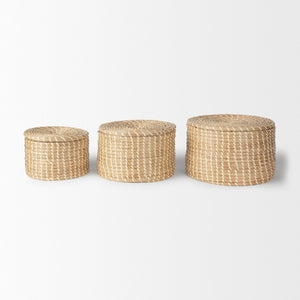 Mercana Kailini Handwoven Nesting Boxes for Stylish Storage, Eco-Friendly Design, Perfect for Clutter Control 70231