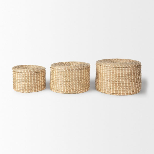 Mercana Kailini Handwoven Nesting Boxes for Stylish Storage, Eco-Friendly Design, Perfect for Clutter Control 70231