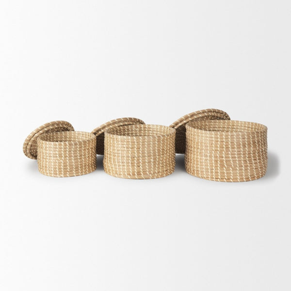 Mercana Kailini Handwoven Nesting Boxes for Stylish Storage, Eco-Friendly Design, Perfect for Clutter Control 70231