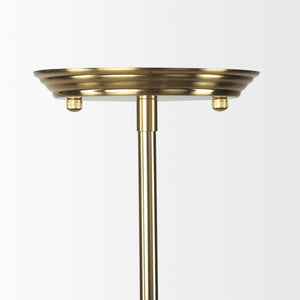 Mercana Farrah Contemporary Frosted Glass Globe Pendant Light for Modern Kitchens and Dining Spaces Gold Metal 70198