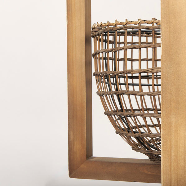 Mercana Kiley Rustic Basket Pendant Light - Warm Ambient Illumination for Dining Rooms and Entryways 70044