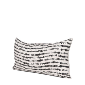 Mercana Jenna Decorative Pillow Cover - Modern Cream Linen with Hand-Drawn Black Print for Stylish Living Spaces Cream/Black | 14x26 70322