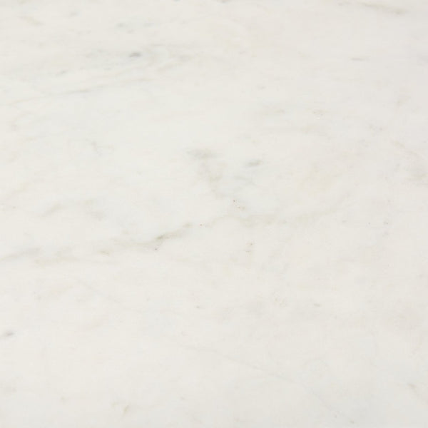 Mercana Tanner Bistro Table: Contemporary Luxe Marble & Matte Black Iron Design for Stylish Dining Spaces 32" White Marble Top | Matte Gold Base 69938-AB