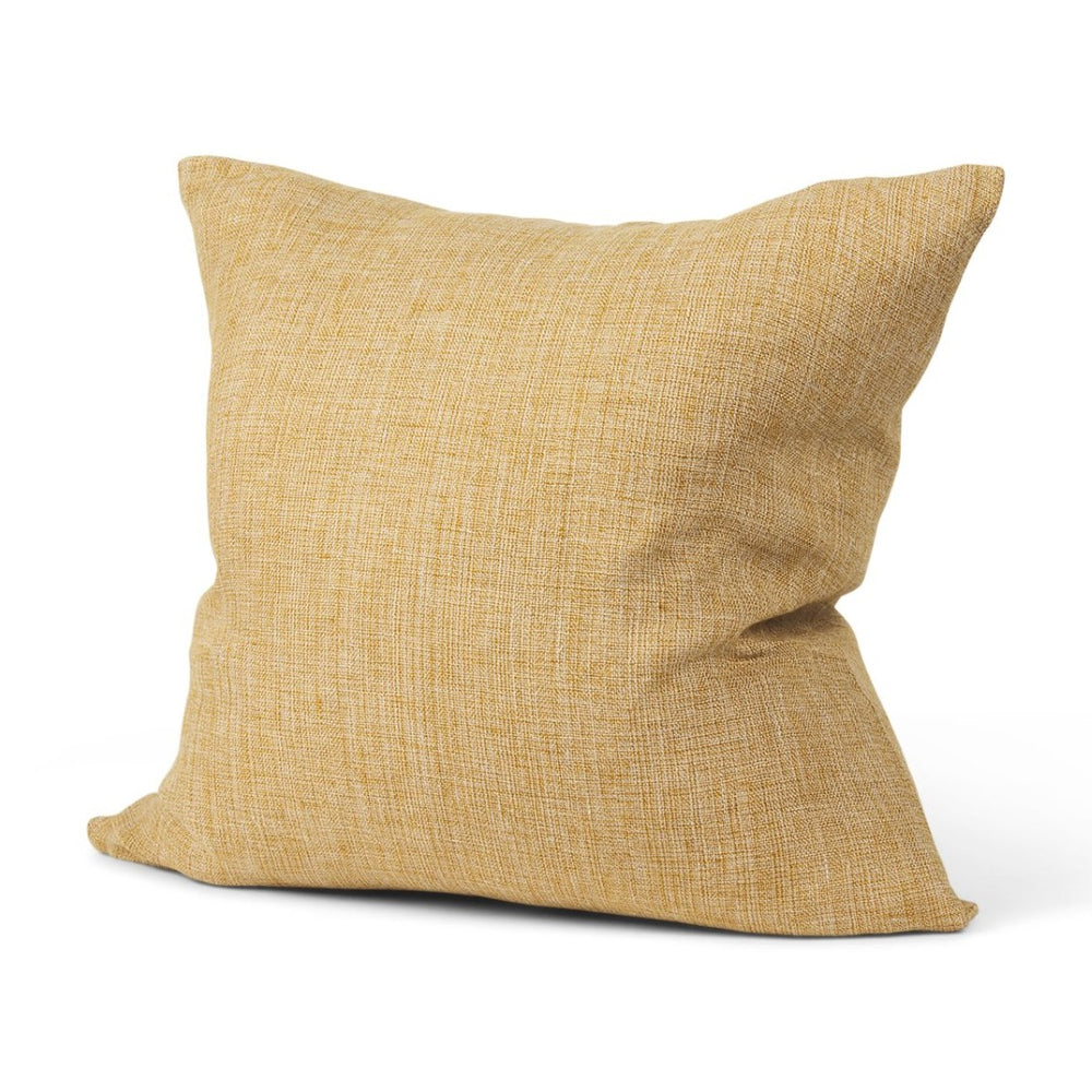 Mercana Jacklyn Mustard Linen Square Pillow Cover - Effortless Style for Modern Home Decor Enhancement Mustard | 22x22 70332