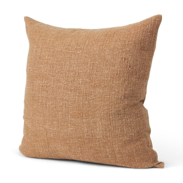 Mercana Jack Green Linen Square Decorative Pillow Cover for a Calming, Natural Touch in Your Space Rust | 22x22 70329