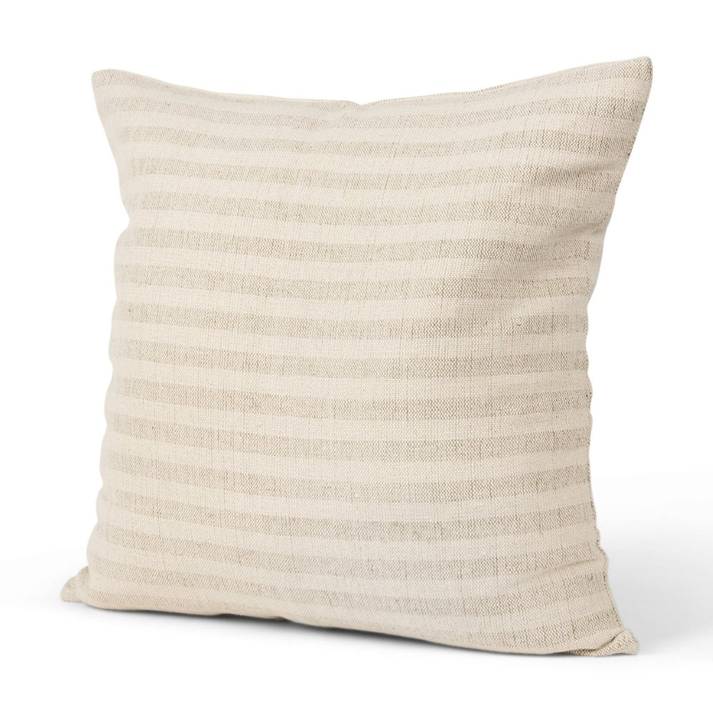 Mercana Jace Decorative Pillow Cover in Timeless Striped Design for Versatile Home Accent and Comfort Cream/Beige | 22x22 70325