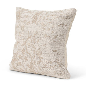 Mercana Khloe Heirloom-Inspired Square Pillow Cover - Vintage Rug Aesthetic for Timeless Home Elegance Cream | Jacquard | 20x20 70345
