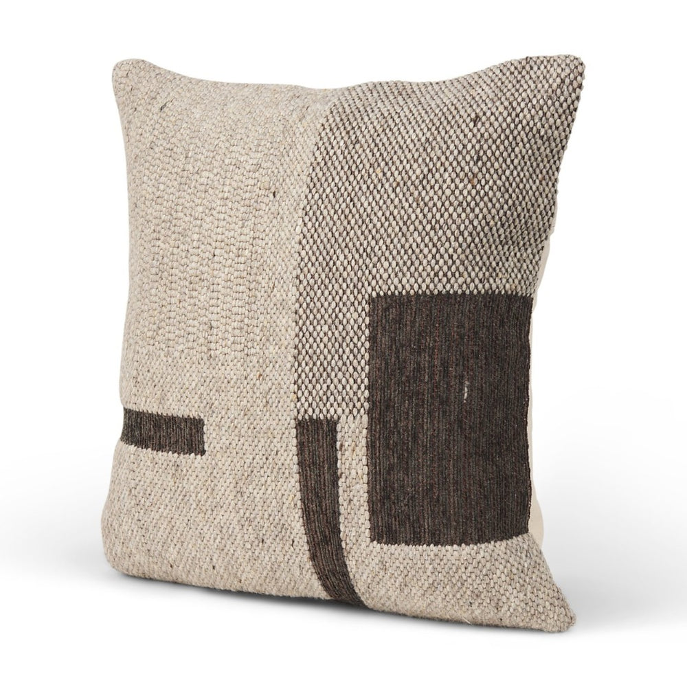 Mercana Kyle Square Pillow Cover - Sophisticated Neutral Accent for Elegant Living Spaces and Cozy Texture Beige | Abstract | 20x20 70338