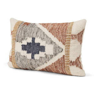Mercana Kenzie Decorative Lumbar Pillow Cover - Handwoven Ikat Design for Cozy, Stylish Home Accents 70337