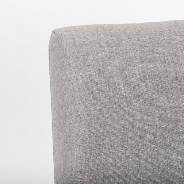 Mercana Palisades Elegant Dining Chair with Solid Beech Wood Frame for Modern and Transitional Spaces Gray Fabric | Brown Wood |  Armed 68195