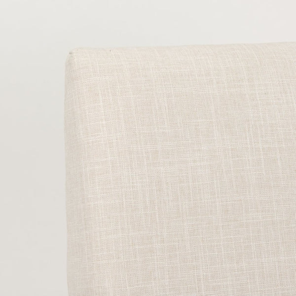 Mercana Palisades Armless Dining Chair - Elegant Upholstered Comfort with Solid Wood Frame for Stylish Dining Cream Fabric | Light Brown Wood 69823