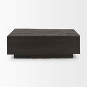 Mercana Hayden Minimalist Rectangular Coffee Table in Light Brown Wood - Elegant Centerpiece for Any Room Dark Brown Wood | Rectangular 70118