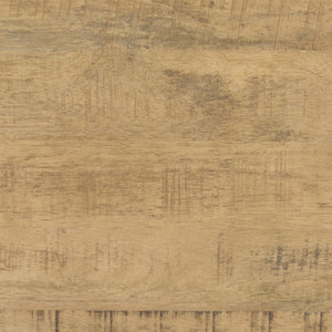 Mercana Hayden Minimalist Solid Wood End Table with Recessed Base for Contemporary Rustic Interiors Light Brown Wood | 11" Square 70124