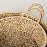 Mercana Ayanna Set of 2 Deep Nesting Seagrass Baskets w/ Handles 70224