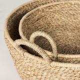 Mercana Ayanna Set of 2 Deep Nesting Seagrass Baskets w/ Handles 70224