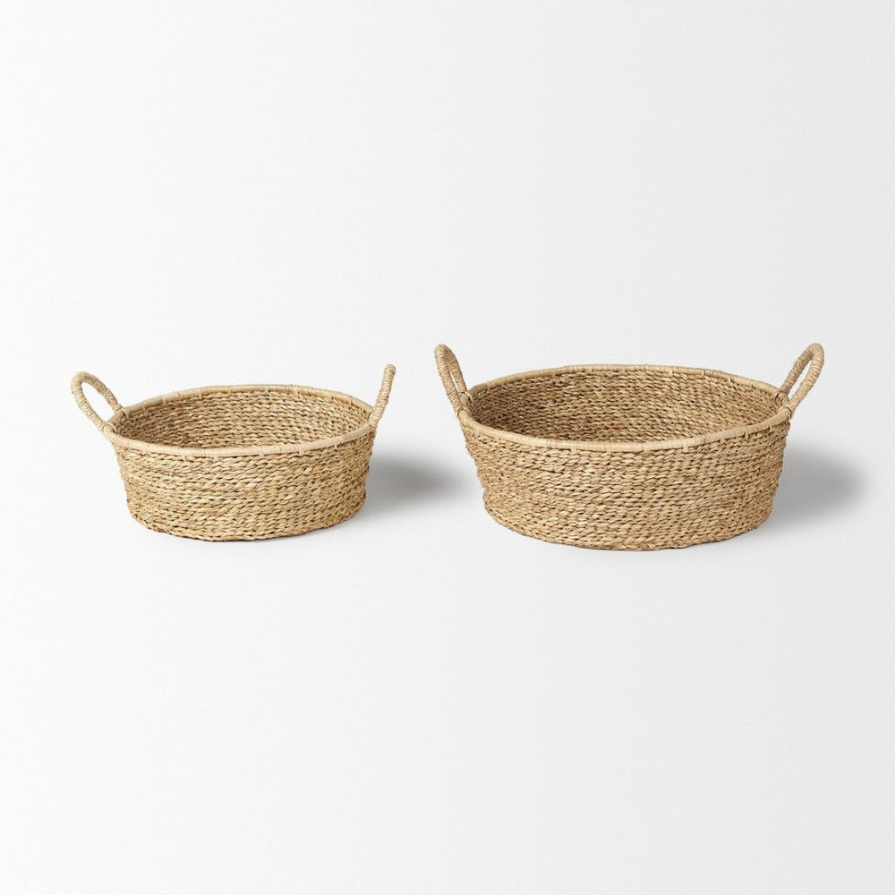 Mercana Ayanna Handwoven Nesting Baskets for Stylish Storage and Organization in Warm Natural Tones 70224