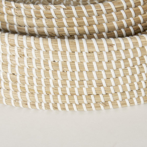 Mercana Kalama Large Handwoven Trays with Handles for Stylish Serving, Organizing, and Home Décor Essentials 70233